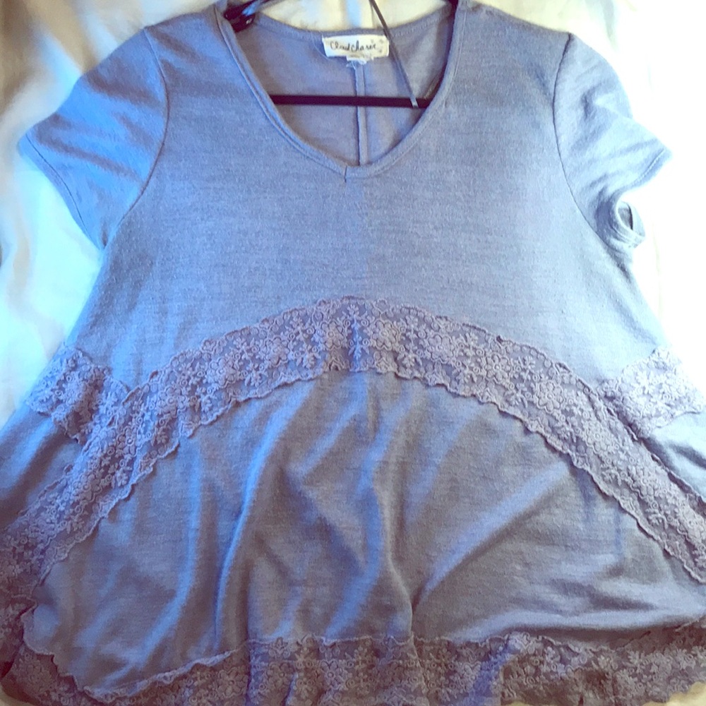 Blue ladies top
